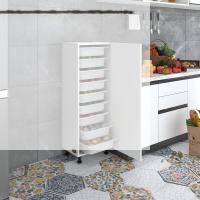 Kenzlife sepetli mutfak dolabı ruberukapak byz 122x45x30 kapaklı banyo çamaşır beyaz 9 lu sepet