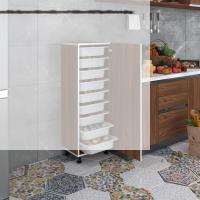 Kenzlife sepetli mutfak dolabı ruberukapak cvz 122x45x30 kapaklı banyo çamaşır beyaz 9 lu sepet