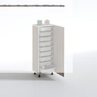 Kenzlife sepetli mutfak dolabı ruberukapak crd 122x45x30 kapaklı banyo çamaşır beyaz 9 lu sepet