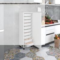 Kenzlife sepetli mutfak dolabı ruberukapak byz 134x45x30 kapaklı banyo çamaşır beyaz 10 lu sepet
