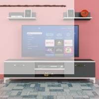 Kenzlife televizyon sehpası berlin 150 gri tv ünitesi raflı