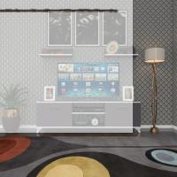 Kenzlife televizyon sehpası berlin 150 gri tv ünitesi raflı