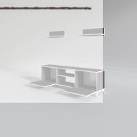 Kenzlife televizyon sehpası berlin 120 gri tv ünitesi raflı