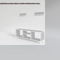 Kenzlife televizyon sehpası monako150 gri tv ünitesi raflı