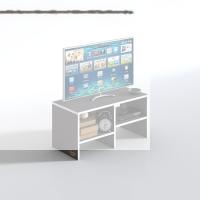 Kenzlife televizyon sehpası tatabanya gri 040*080*38 tv ünitesi (m)