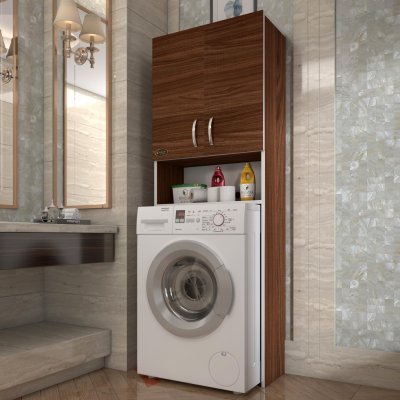 Kenzlife çamaşır makinesi dolabı sinem cvz 180*066*30 banyo kiler kapaklı arkalıklı