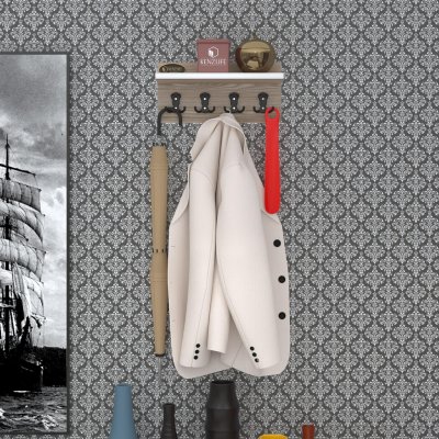 Kenzlife elbise askılığı askılık vettini38 crd 20*038*12 siyah 4 adet askı portmanto