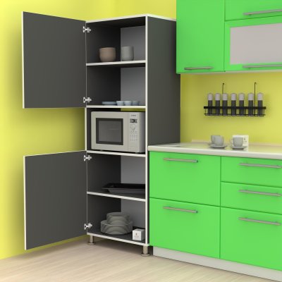 Kenzlife fırın dolabı fadime gri 185*66*45 mutfak banyo kiler ofis