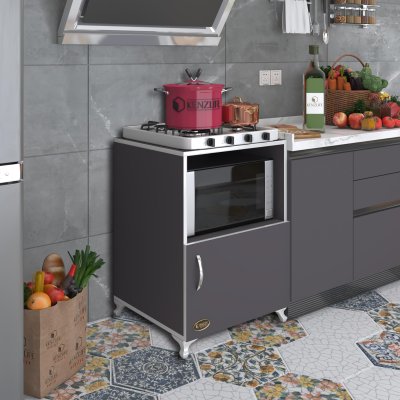 Kenzlife ocak dolabı revbahar gri 85*60*56 hazır mutfak klasik set üstü ocak için arkalıksız