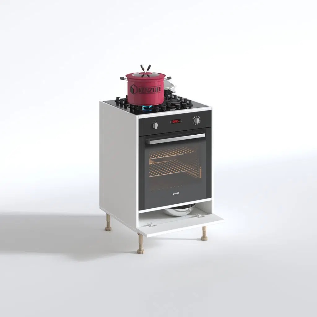 Kenzlife ankastre modülü kabini tulyum byz fırın ocak dolabı özel boy ayarlı ayaklı kapaklı