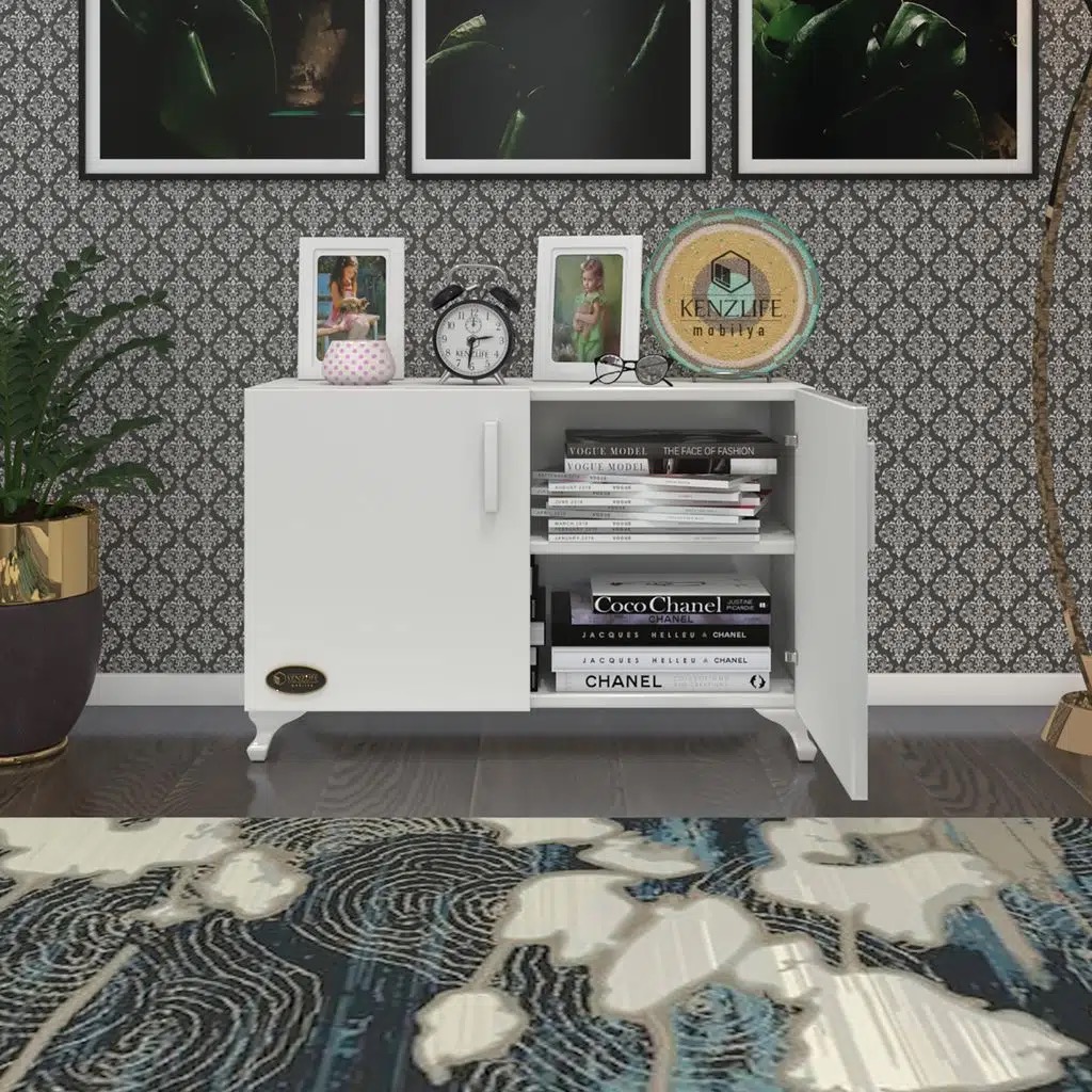 Kenzlife 2 kapılı dolap rabia 048*070*032 byz kapaklı ayaklı banyo mutfak ofis kitaplık ayakkabılık kiler