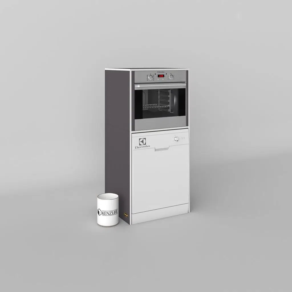 Kenzlife ankastre fırın&bulaşık makinesi dolabı botan gri 150*70*60 çamaşır makinesi