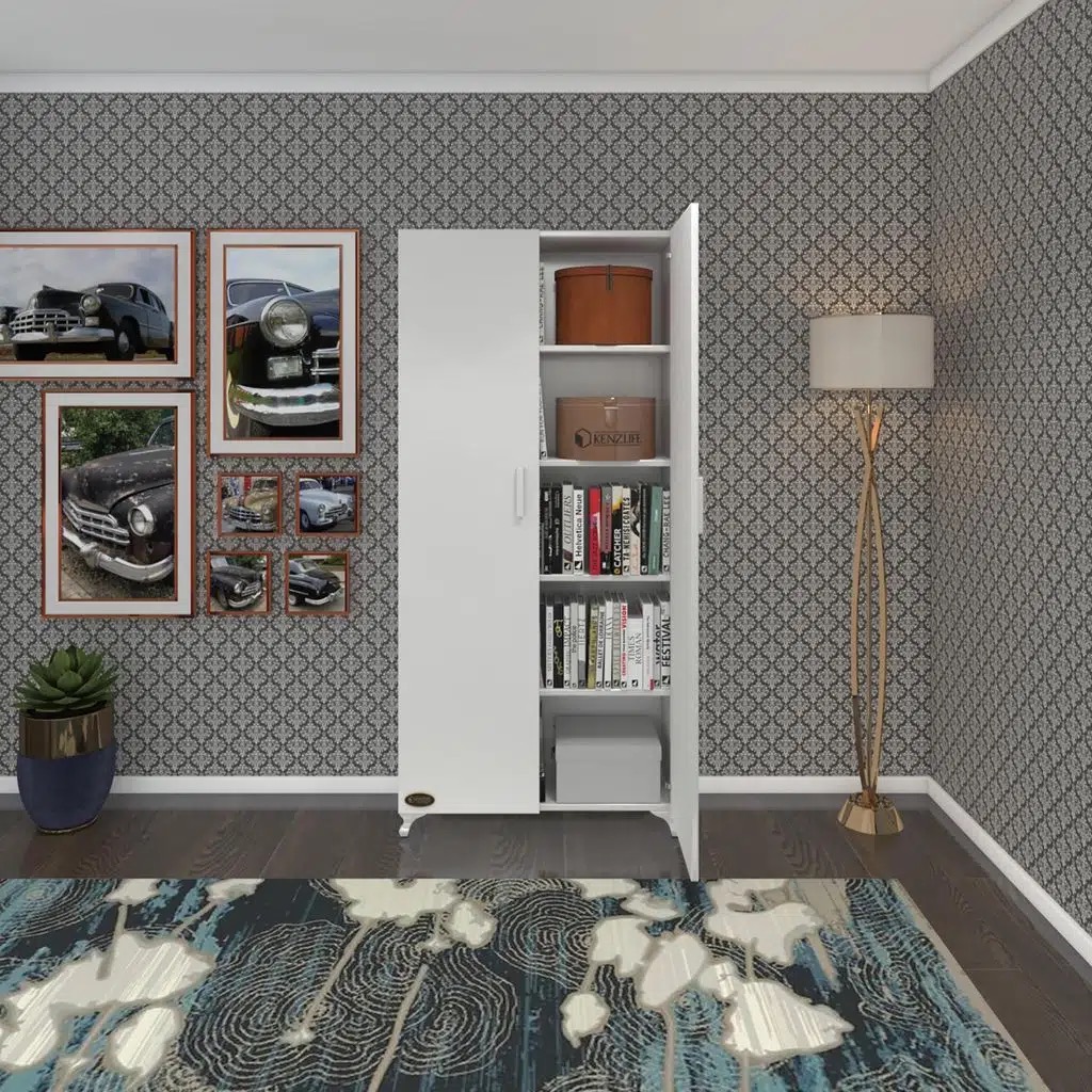 Kenzlife 2 kapılı dolap rabia 188*070*032 byz kapaklı ayaklı banyo mutfak ofis kitaplık ayakkabılık kiler