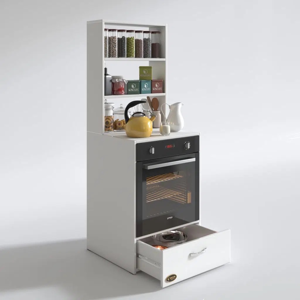 Kenzlife ankastre fırın dolabı aybirgen byz 165*60*56 mutfak çekmeceli