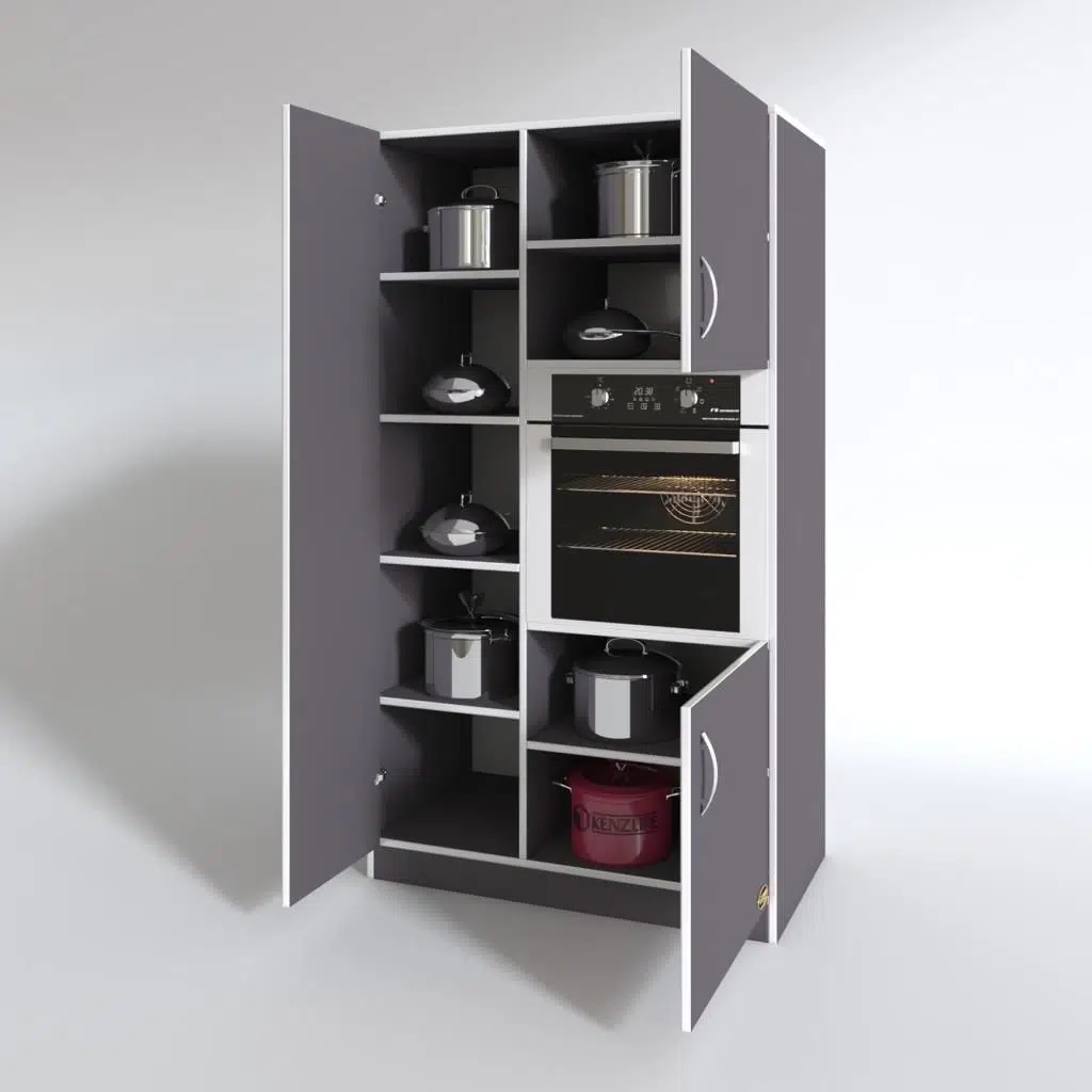 Kenzlife ankastre fırın dolabı banu gri mutfak banyo kiler