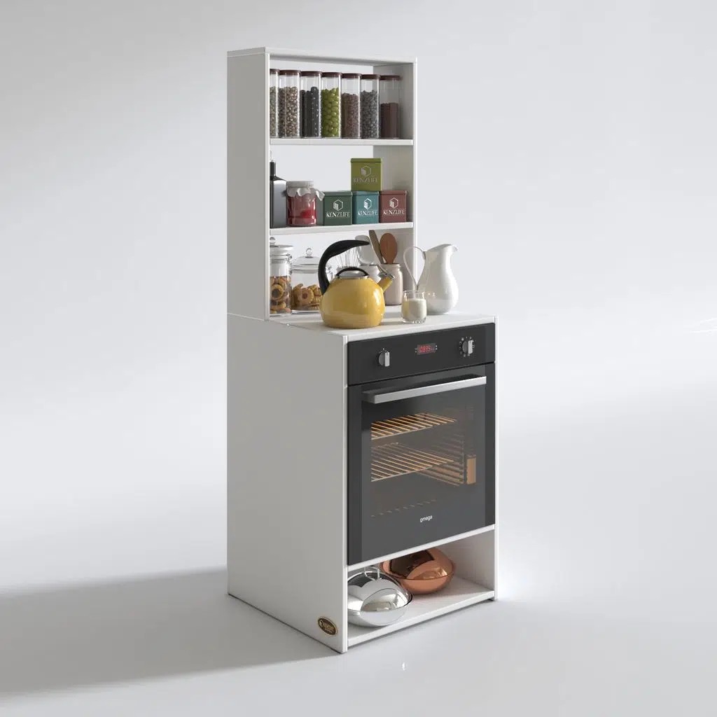 Kenzlife ankastre fırın dolabı canfeza byz 165*60*56 mutfak raflı