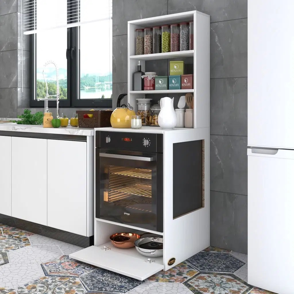 Kenzlife ankastre fırın dolabı hümeyra byz 165*60*56 mutfak kapaklı