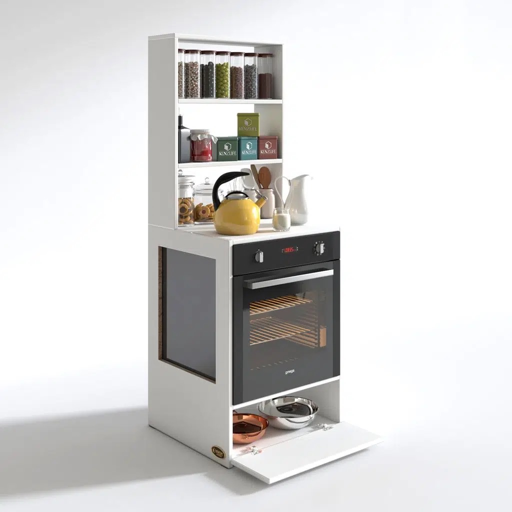 Kenzlife ankastre fırın dolabı hümeyra byz 165*60*56 mutfak kapaklı