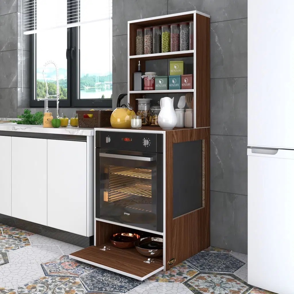 Kenzlife ankastre fırın dolabı hümeyra cvz 165*60*56 mutfak kapaklı