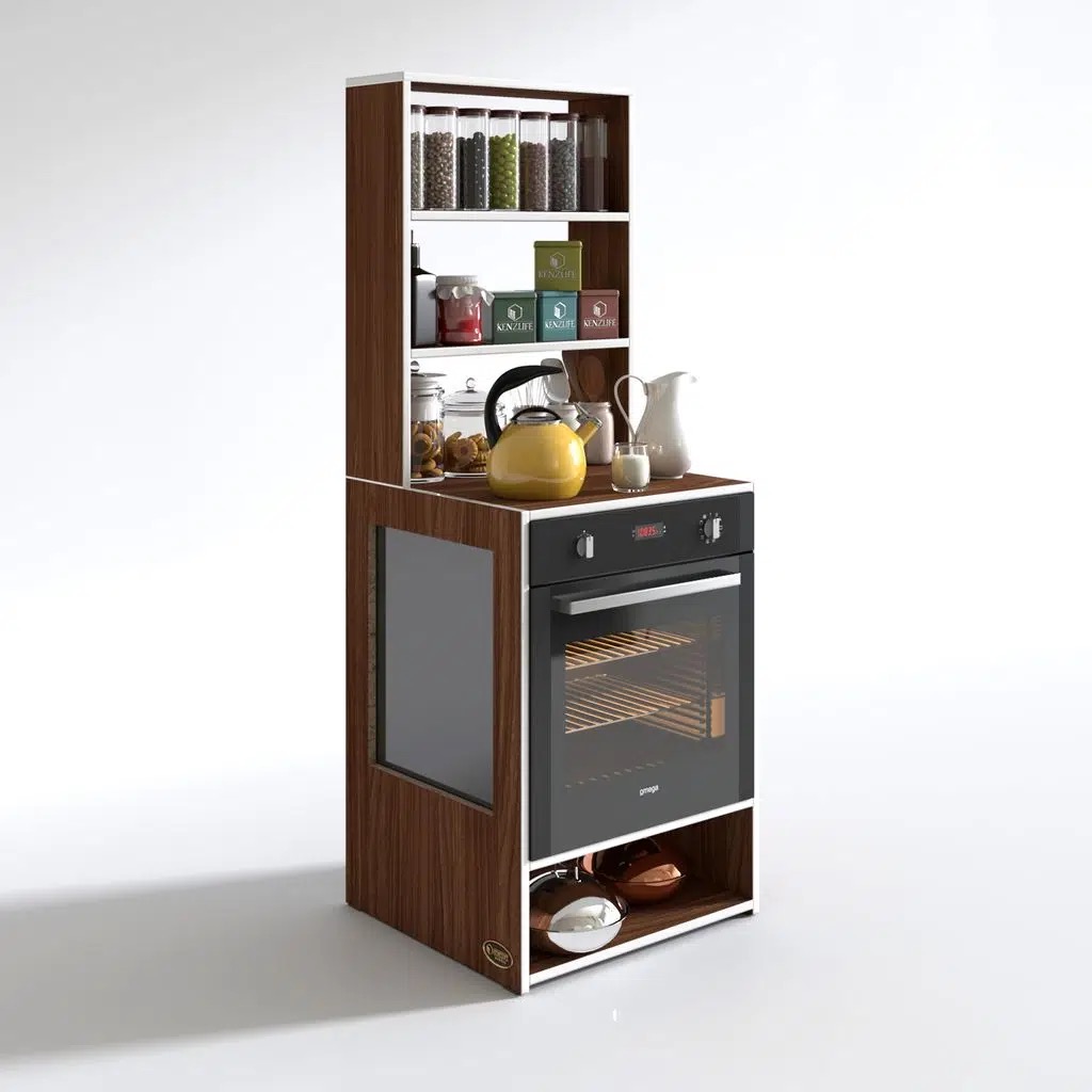 Kenzlife ankastre fırın dolabı ismihan cvz 165*60*56 mutfak raflı