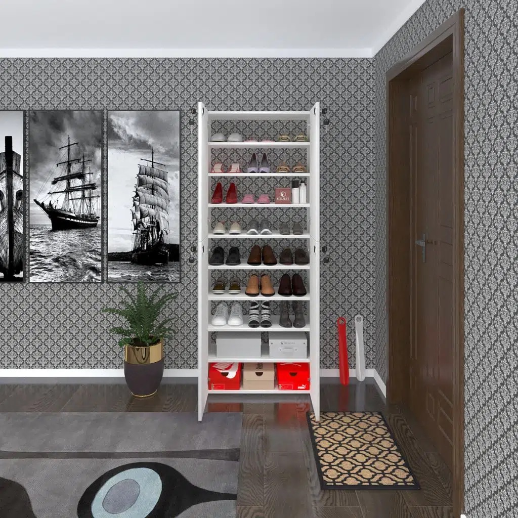 Kenzlife ayakkabılık ayakkabı dolabı kilitli gutan byz 180*70*32 kapaklı ofis dolabı iki bölme