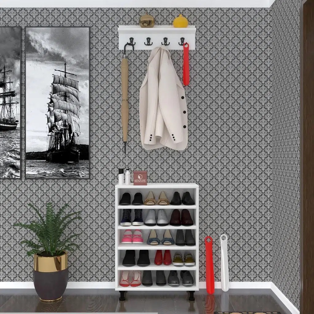 Kenzlife ayakkabılık başmak5 byz 83*060*30 kapaksız 5 raflı 15 çift ayakkabı kapasitesi