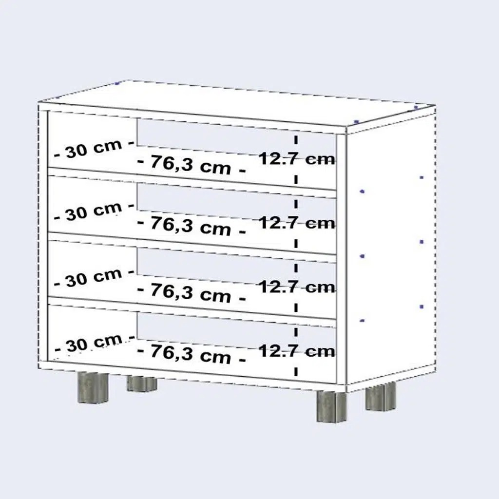 Kenzlife ayakkabılık çapula4 byz 68*080*30 kapaksız 4 raflı 16 çift ayakkabı kapasitesi