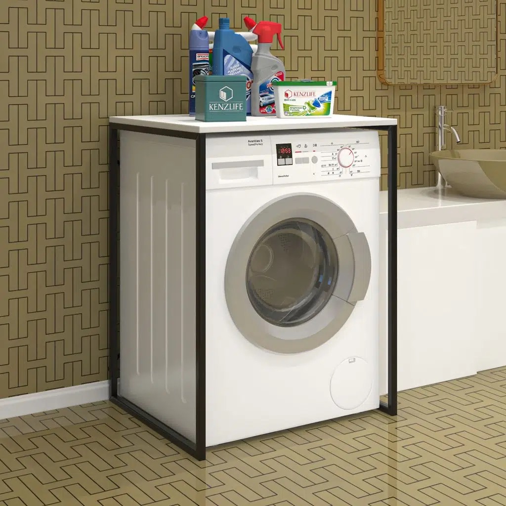 Bakbudaiyi çamaşır kurutma makinesi dolabı farabi byzsyh 090*070*60 mat suntalam metal siyah boya