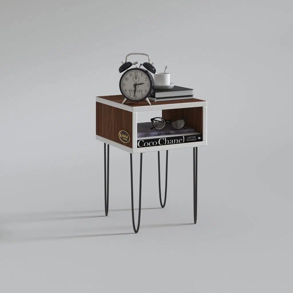 Kenzlife komodin ortense cvz komidin 44*29*29 metal ayaklı orta zigon sehpa minik boy (m)