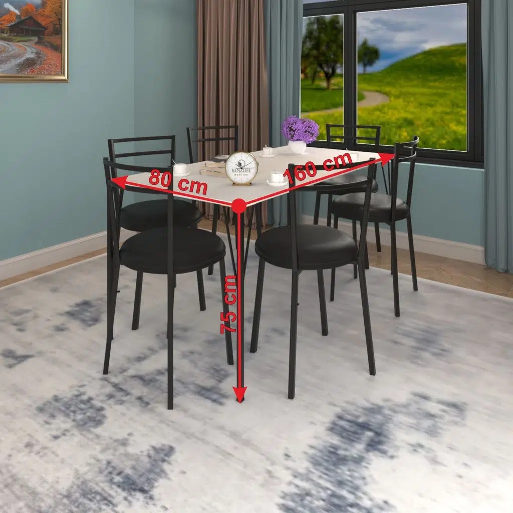 Bakbudaiyi masa sandalye takımı hem75masum byzsyh 160*080 4 sandalye syhsyh