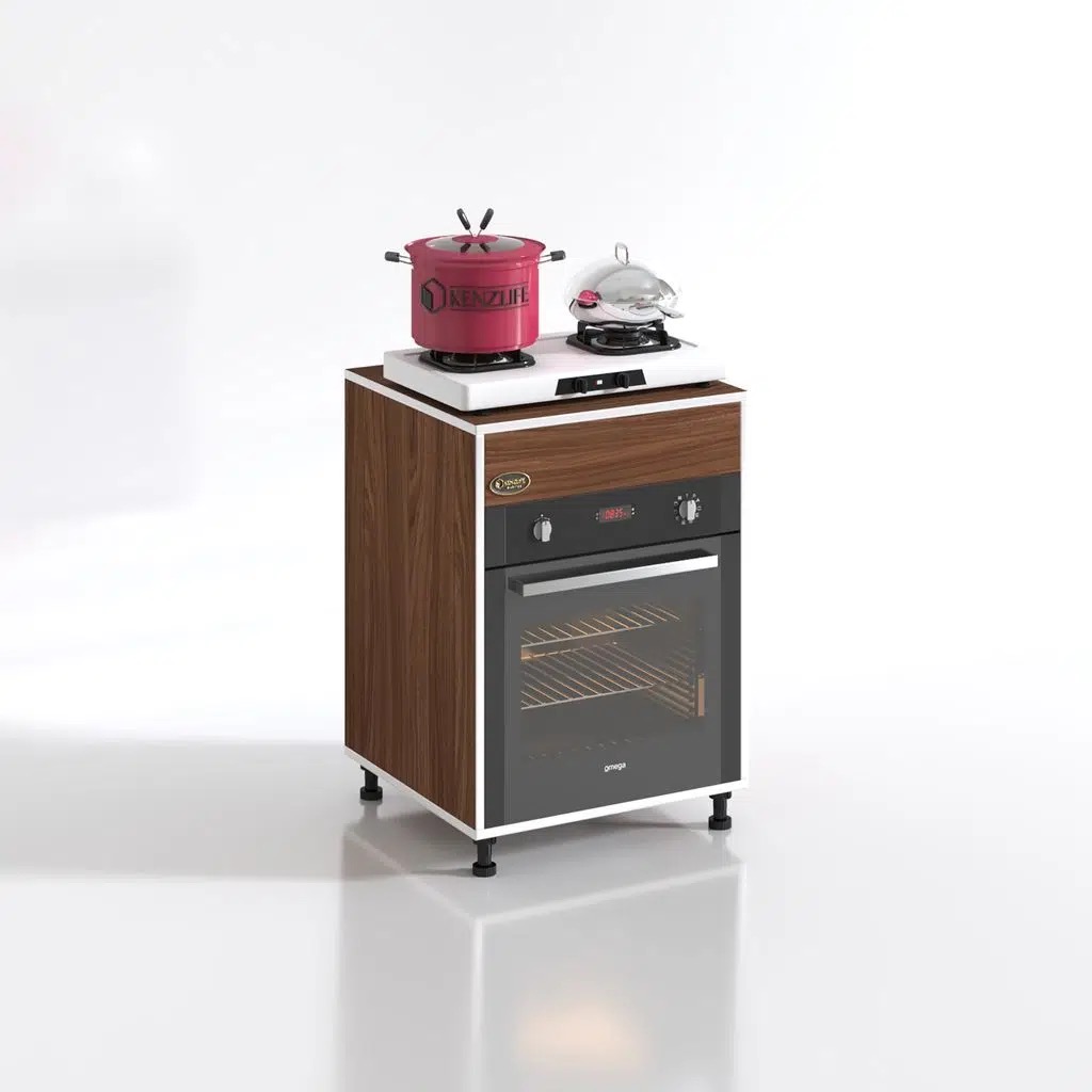 Kenzlife ankastre modülü kabini kalimera cvz 85*60*56 fırın ocak dolabı ayarlı ayaklı üstü kapalı