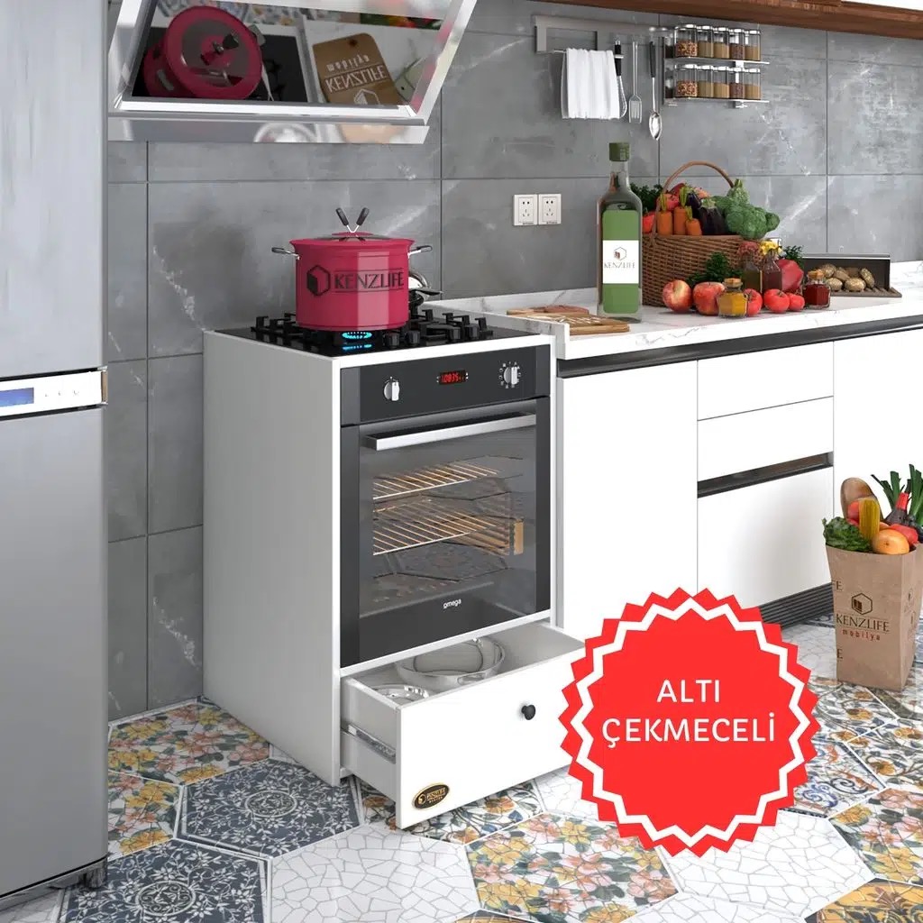 Kenzlife ankastre modülü kabini lityum byz fırın ocak dolabı çekmeceli