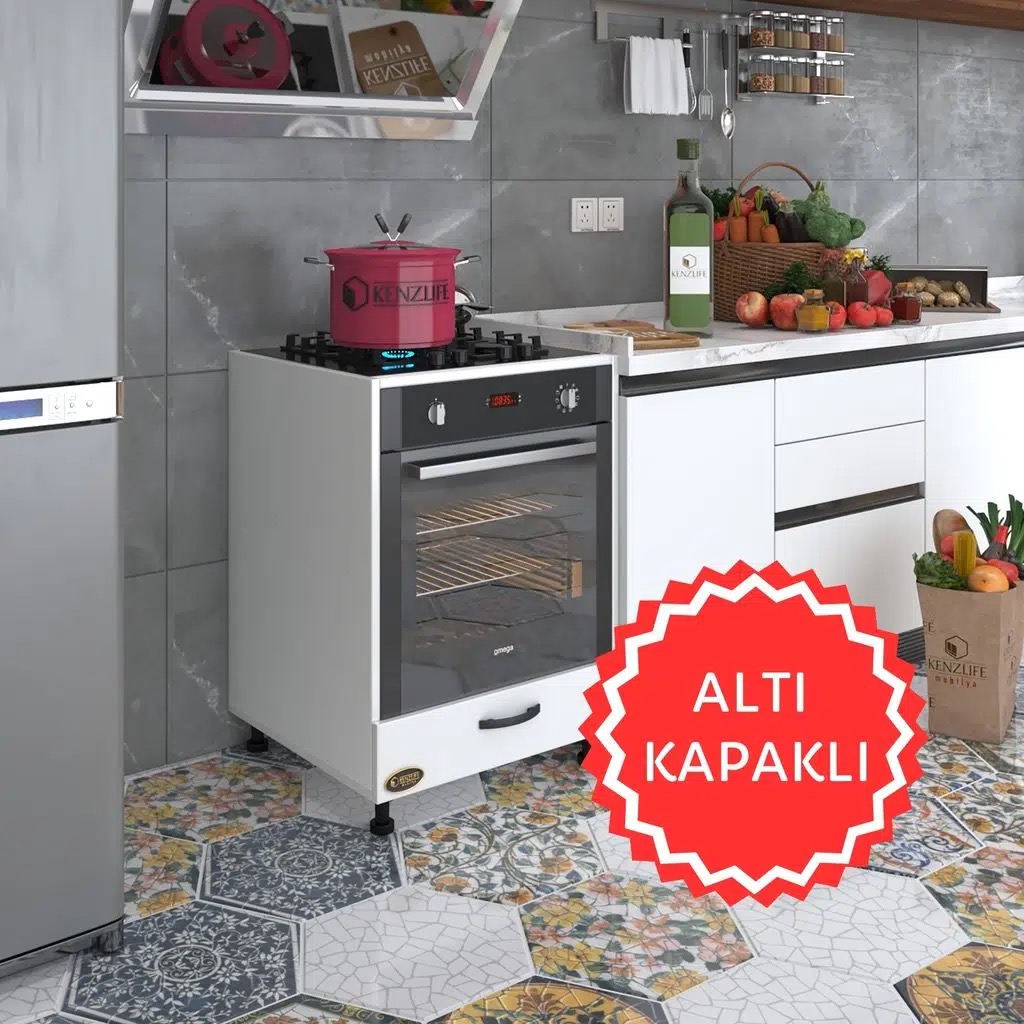 Kenzlife ankastre modülü kabini malik ejder byz fırın ocak dolabı kapaklı ayarlı ayaklı