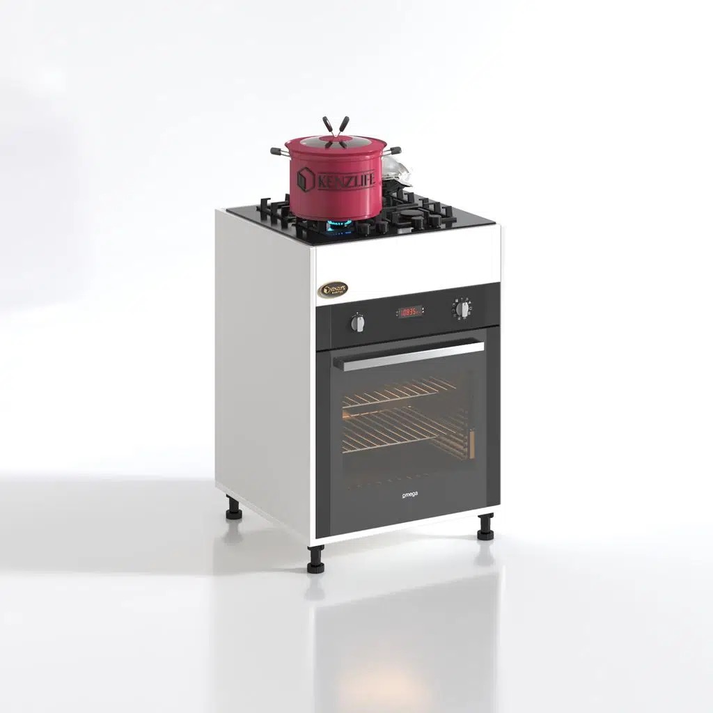 Kenzlife ankastre modülü kabini şirpençe byz 85*60*56 fırın ocak dolabı ayarlı ayaklı üstten