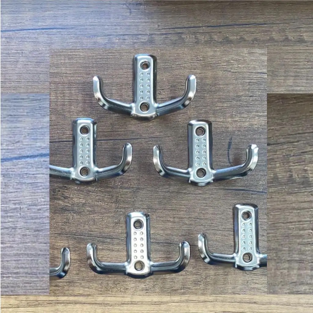 Kenzlife askılık tokadi mat beyaz renk suntalam 05 adet metal krom renk portmanto