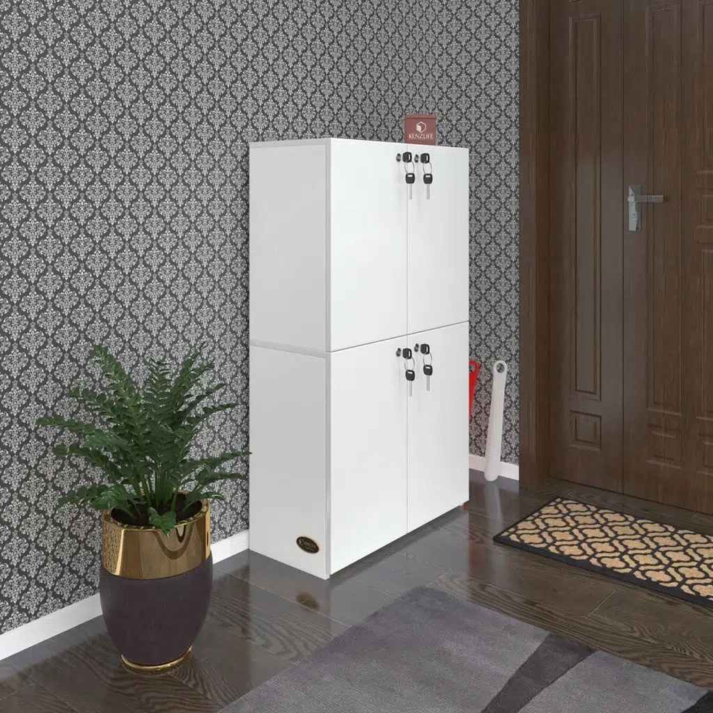 Kenzlife ayakkabılık ayakkabı dolabı kilitli be real byz 120*70*32 kapaklı arkalıklı ofis dolabı iki bölme