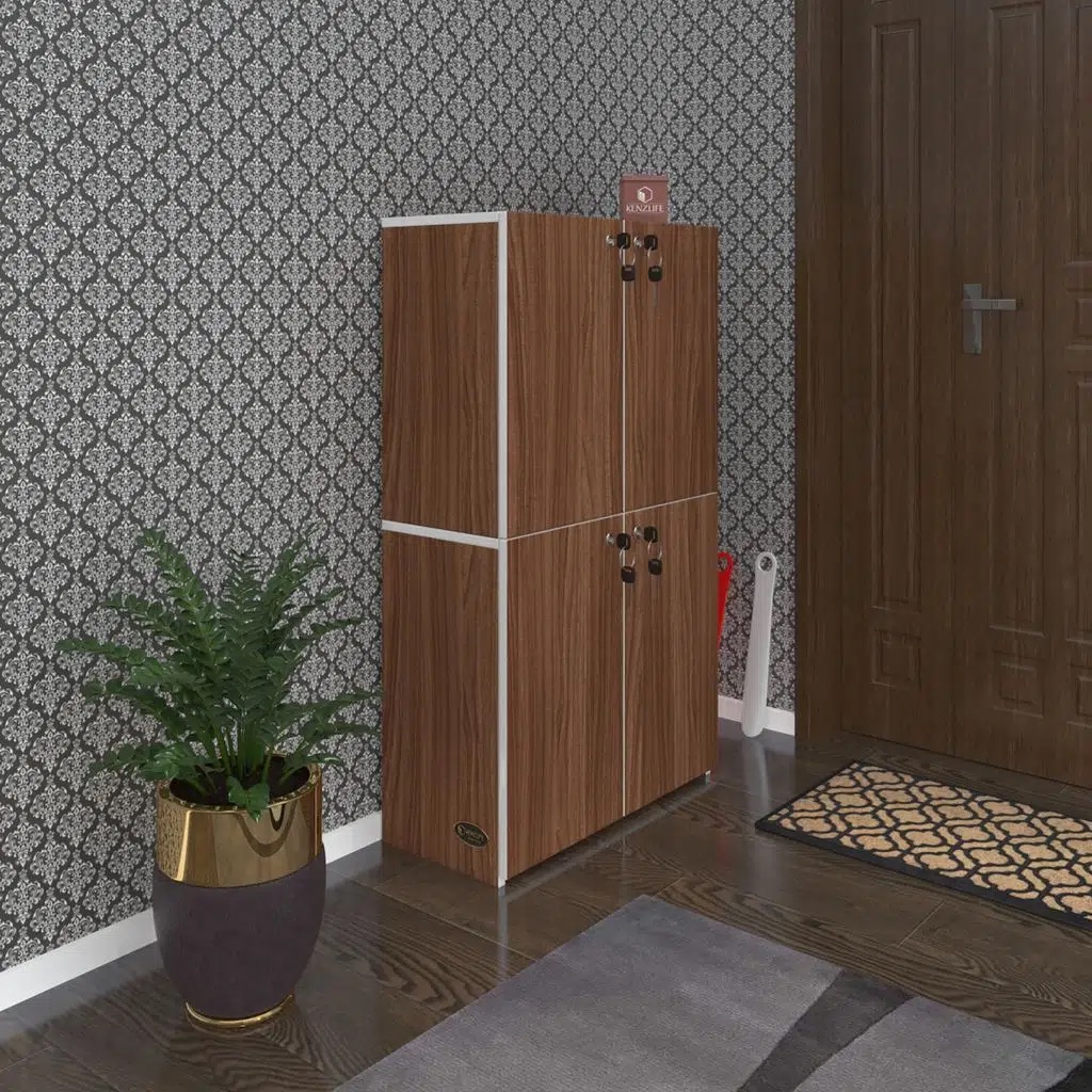 Kenzlife ayakkabılık ayakkabı dolabı kilitli be real cvz 120*70*32 kapaklı arkalıklı ofis dolabı iki bölme