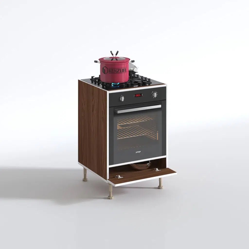 Kenzlife ankastre modülü kabini tulyum cvz fırın ocak dolabı özel boy ayarlı ayaklı kapaklı