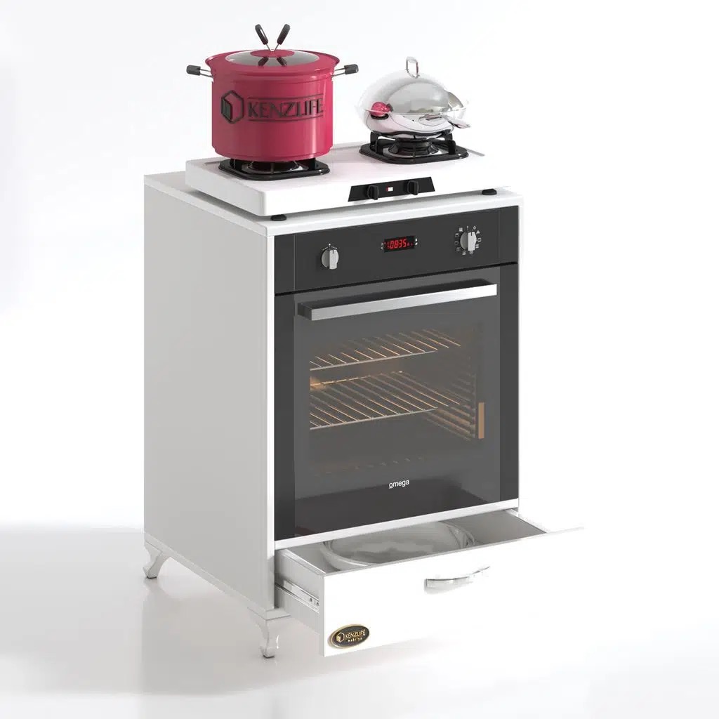 Kenzlife ankastre modülü kabini azot byz fırın ocak dolabı çekmeceli ayaklı sabit tabla