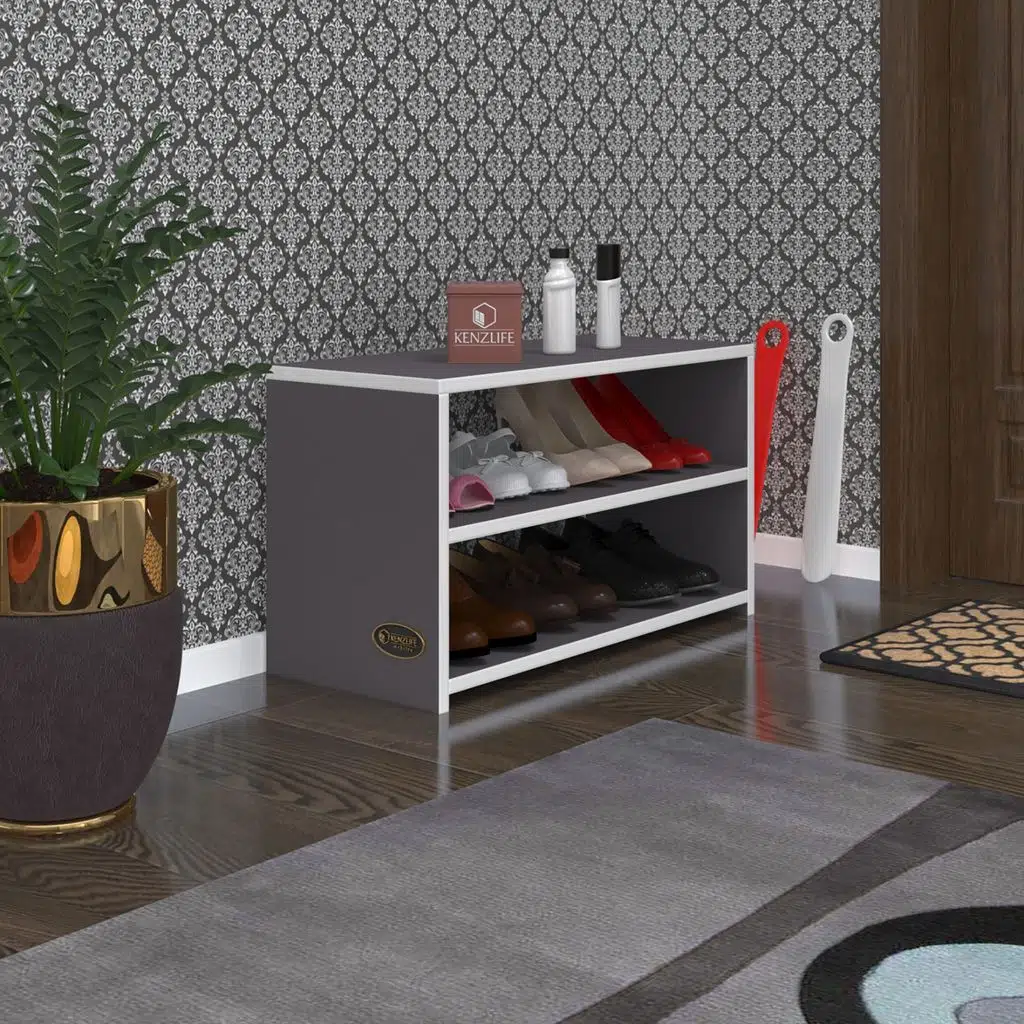 Kenzlife ayakkabılık goya gri 040*70*30 arkalıksız ayakkabı ofis dolabı