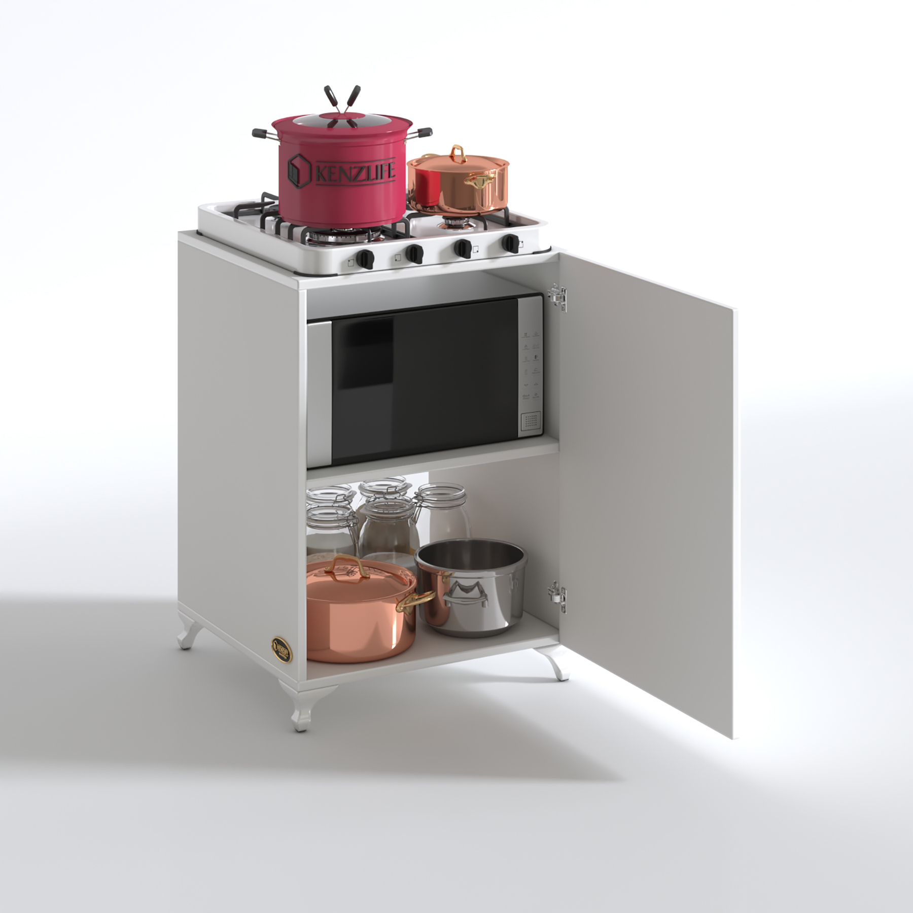 Kenzlife ocak dolabı ahunaz byz 85*60*56 hazır mutfak klasik set üstü ocak için arkalıksız