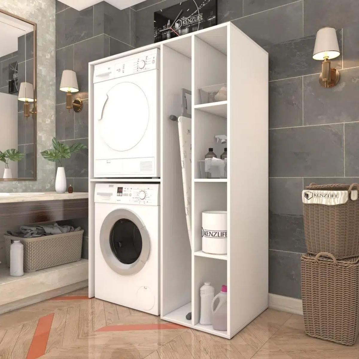 Kenzlife membran çamaşır kurutma makinesi dolabı yaromira byzbyz panjur 180*120*64 mebran kapak suntalam gövde