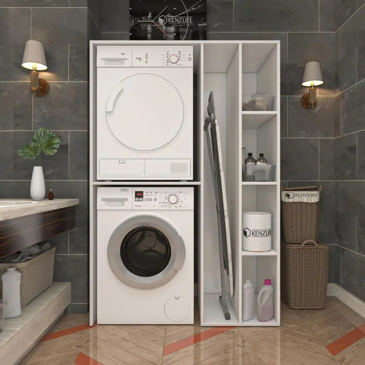 Kenzlife membran çamaşır kurutma makinesi dolabı yaromira byzbyz panjur 180*120*64 mebran kapak suntalam gövde