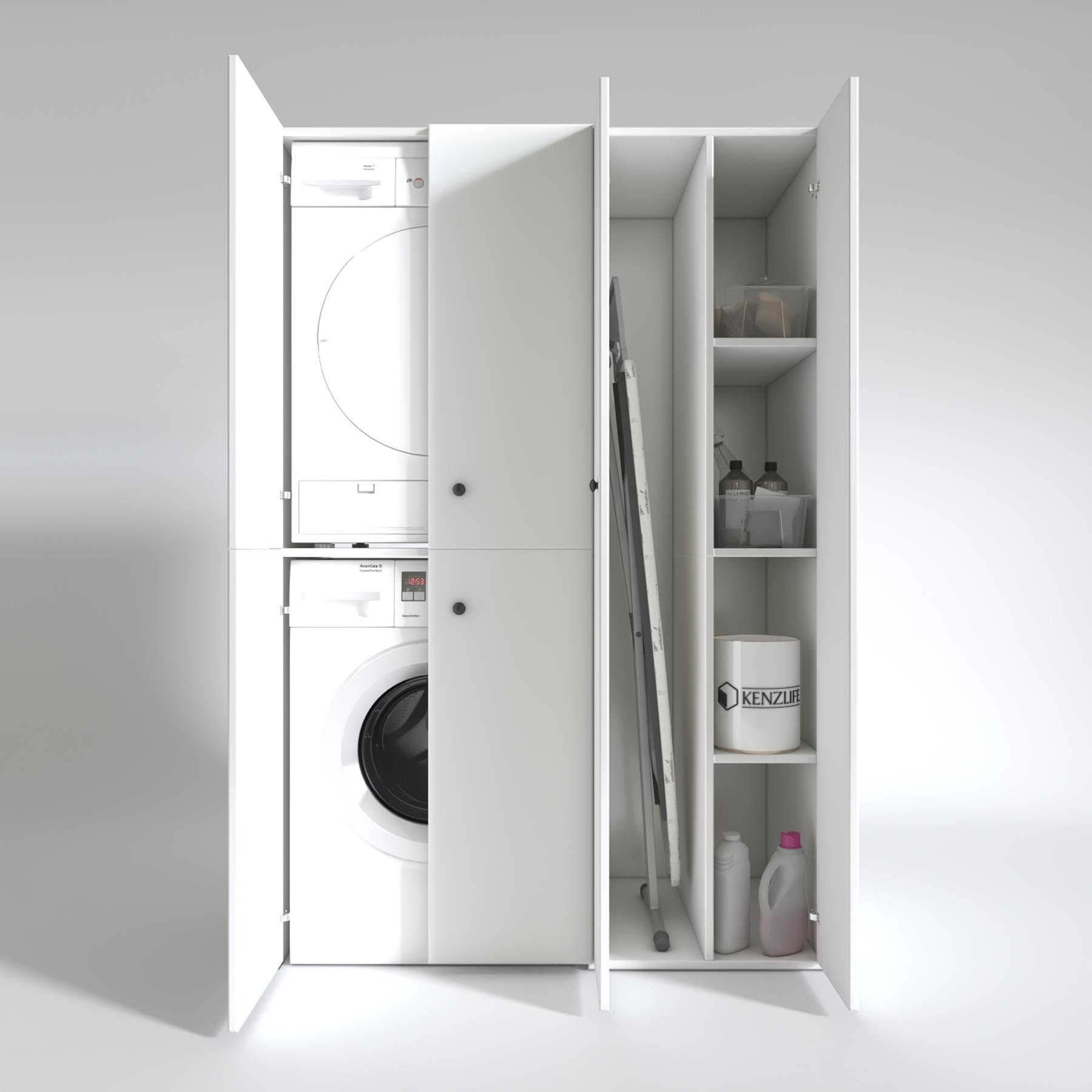 Kenzlife çamaşır-kurutma makinesi dolabı kapaklı yaromira byz 180*120*64 banyo arkalıksız