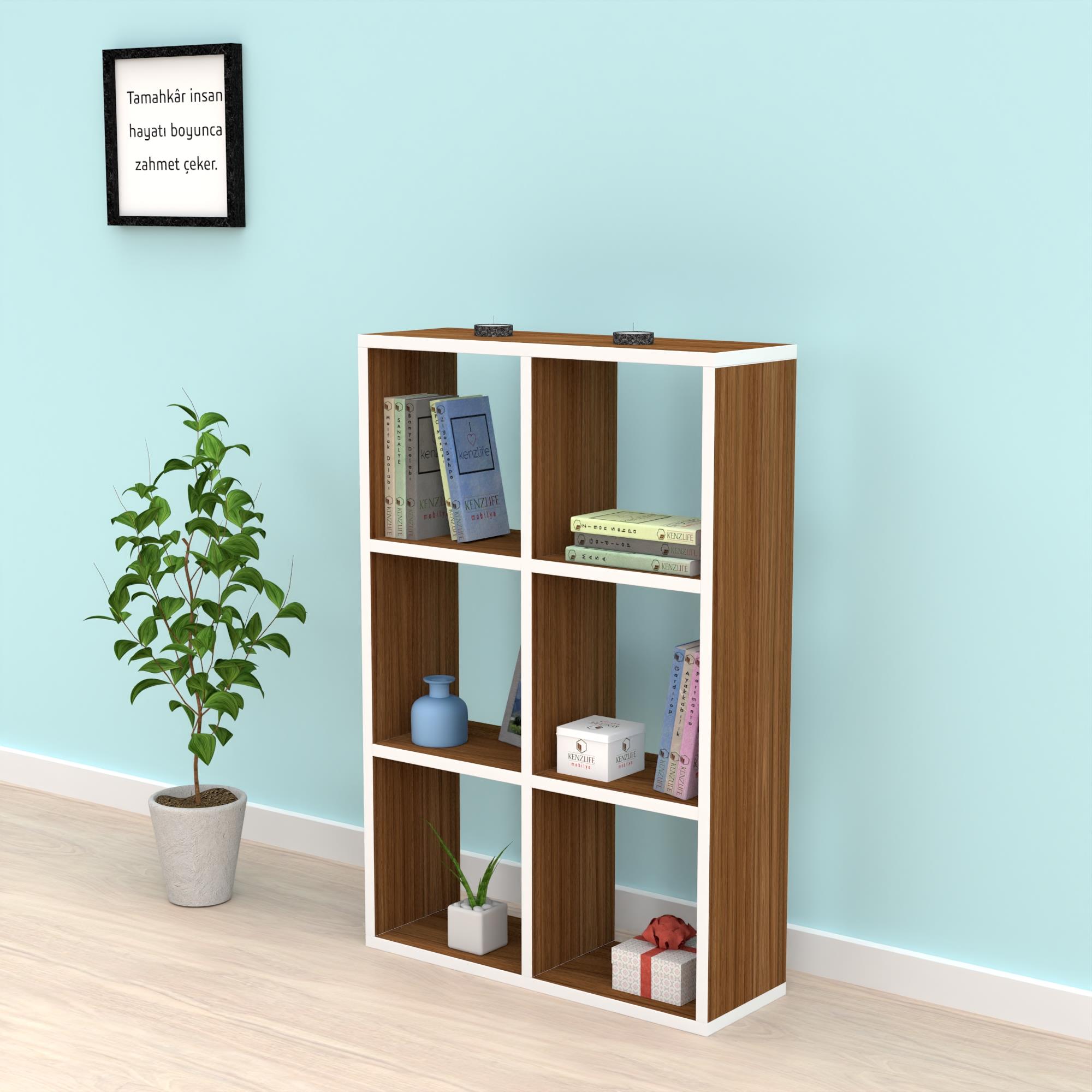 Kenzlife kitaplık güher 090*060*20 cvz duvar rafı
