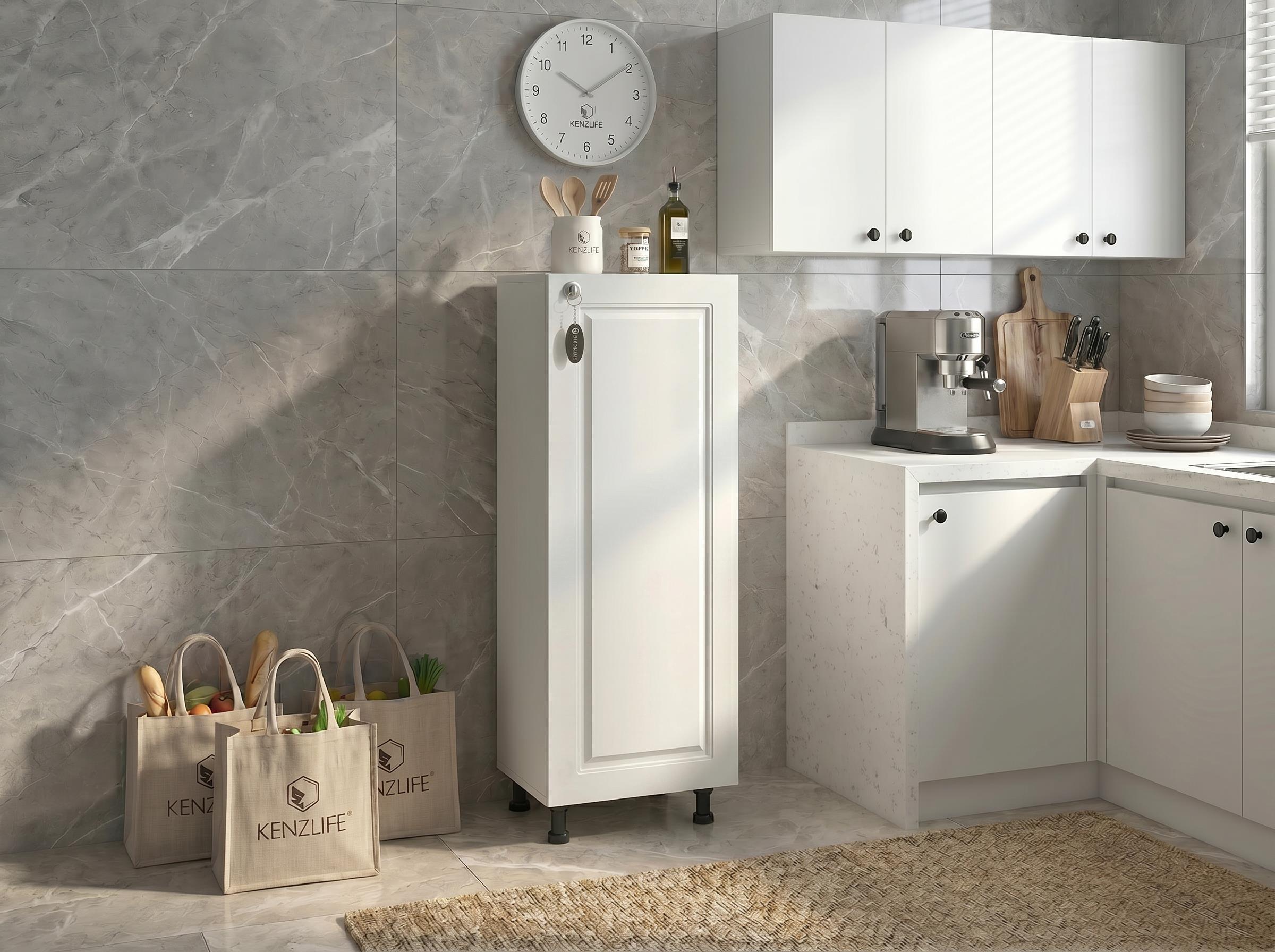 Kenzlife membran sepetli kilitli mutfak dolabı ruberukilit byzbyz çerçeve 122*45*30 mebran kapak suntalam gövde