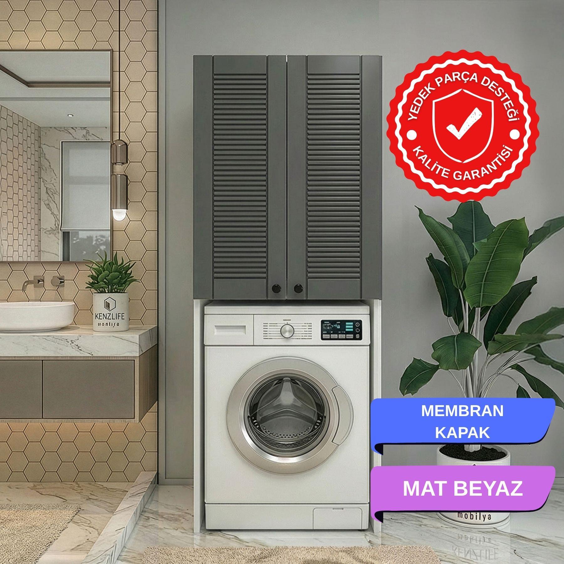 Kenzlife membran çamaşır-kurutma-bulaşık makinesi dolabı mahidevran gribyz panjur 180*70*60 mebran kapak suntalam gövde