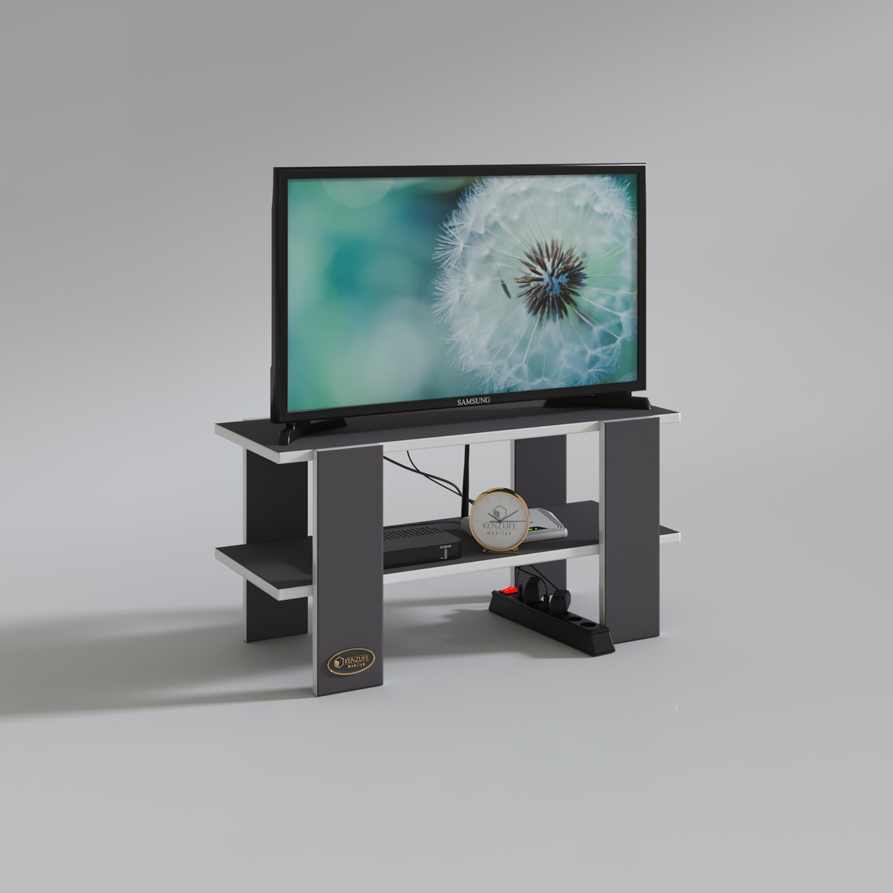 Kenzlife televizyon sehpası bangkok gri 040*120*30 tv ünitesi