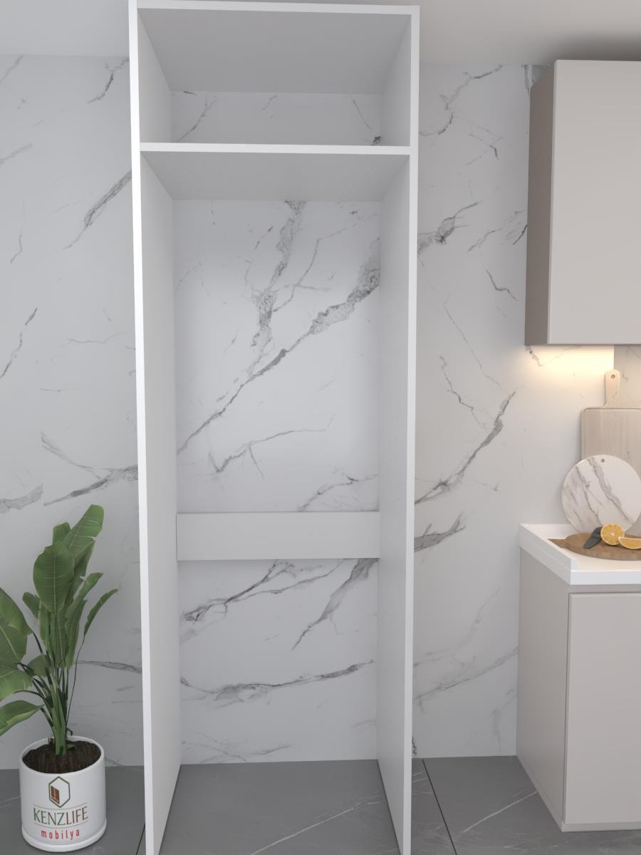 Kenzlife buzdolabı derin dondurucu dolabı modülü grönland beyaz 230*100*90 kapaklı arkalıksız