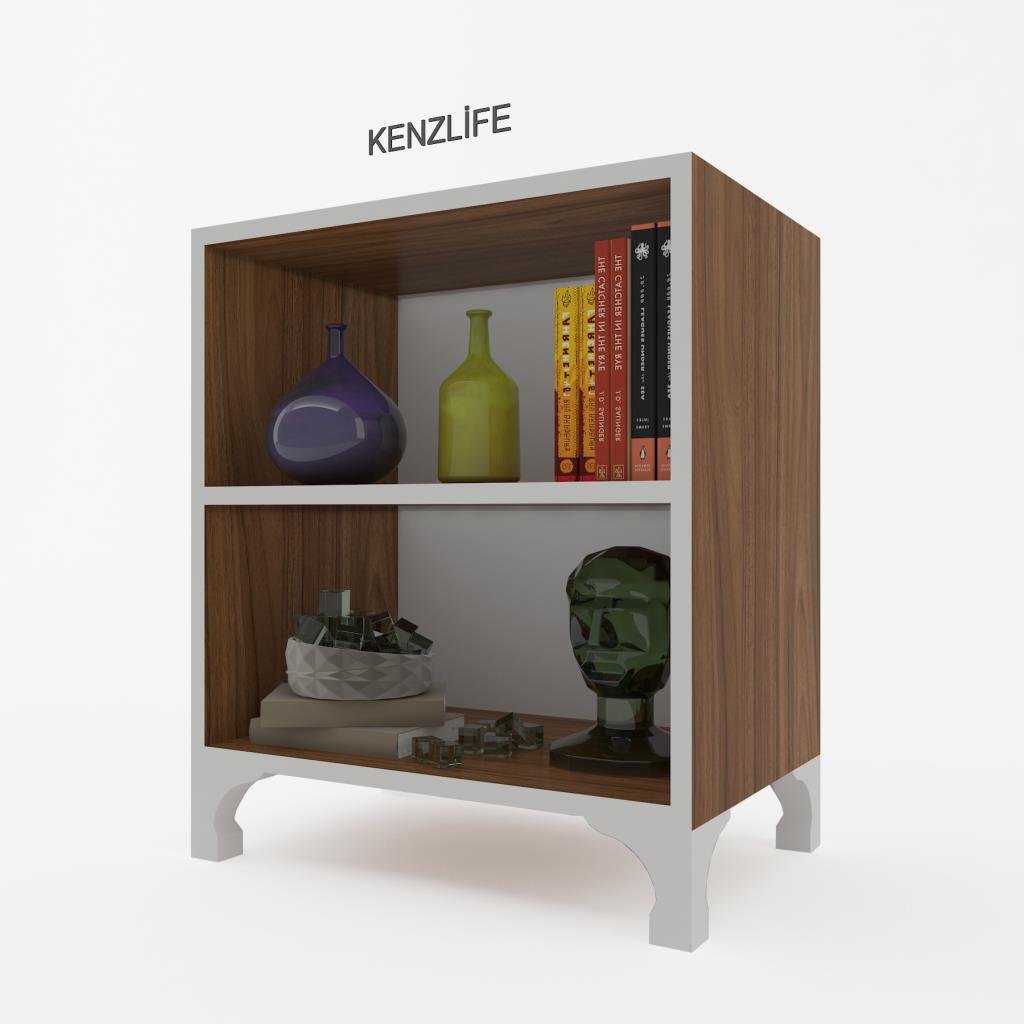Kenzlife kitaplık tuğçe 068*040*020 cvz ayaklı mutfak dolabı banyo ofis ayakkabılık kiler
